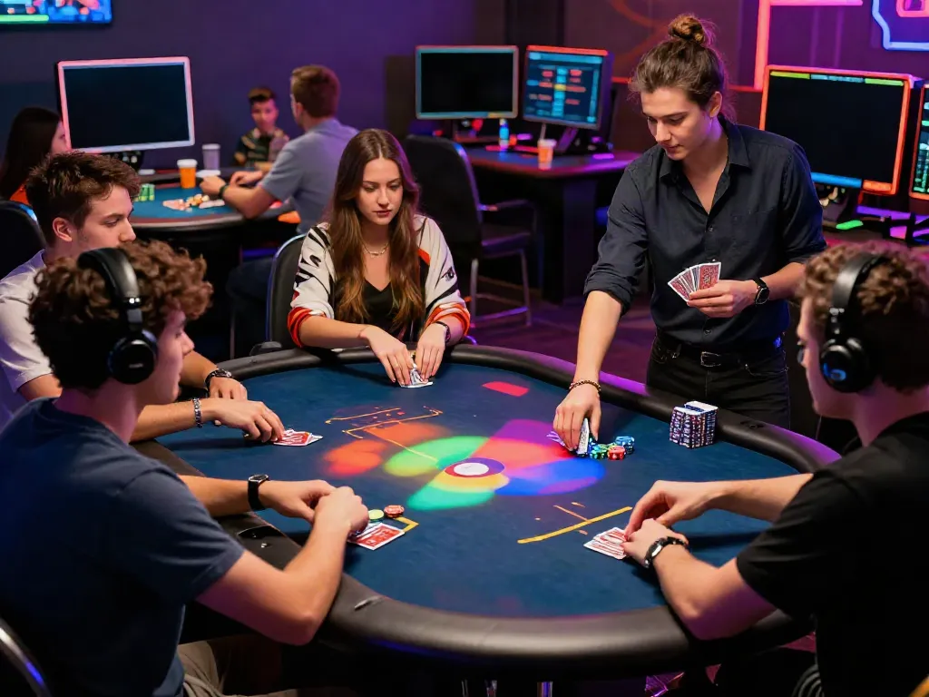 Dynamic online gaming experience at https://nbet.page/ with diverse players in modern casino.