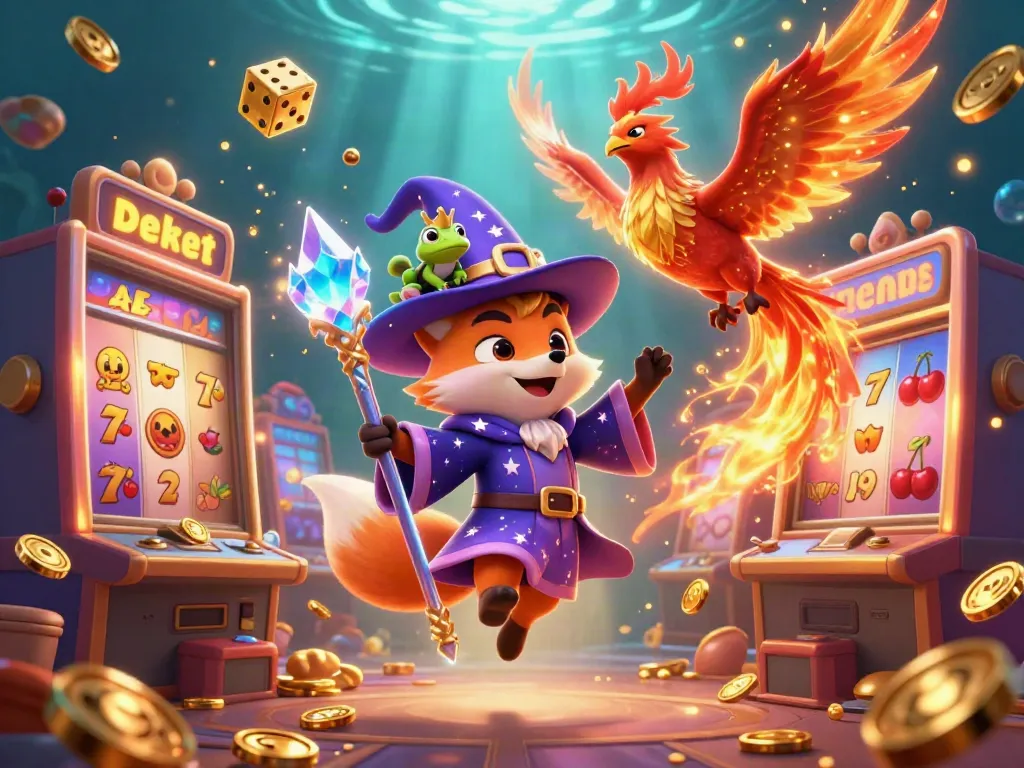Engage in thrilling gameplay at debet with vibrant illustrations of joyful casino adventures.