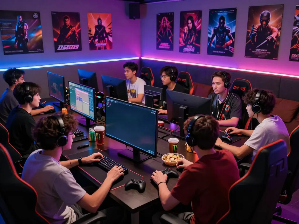 Friends enjoying an exciting gaming session with DA88 in an immersive gaming setup.